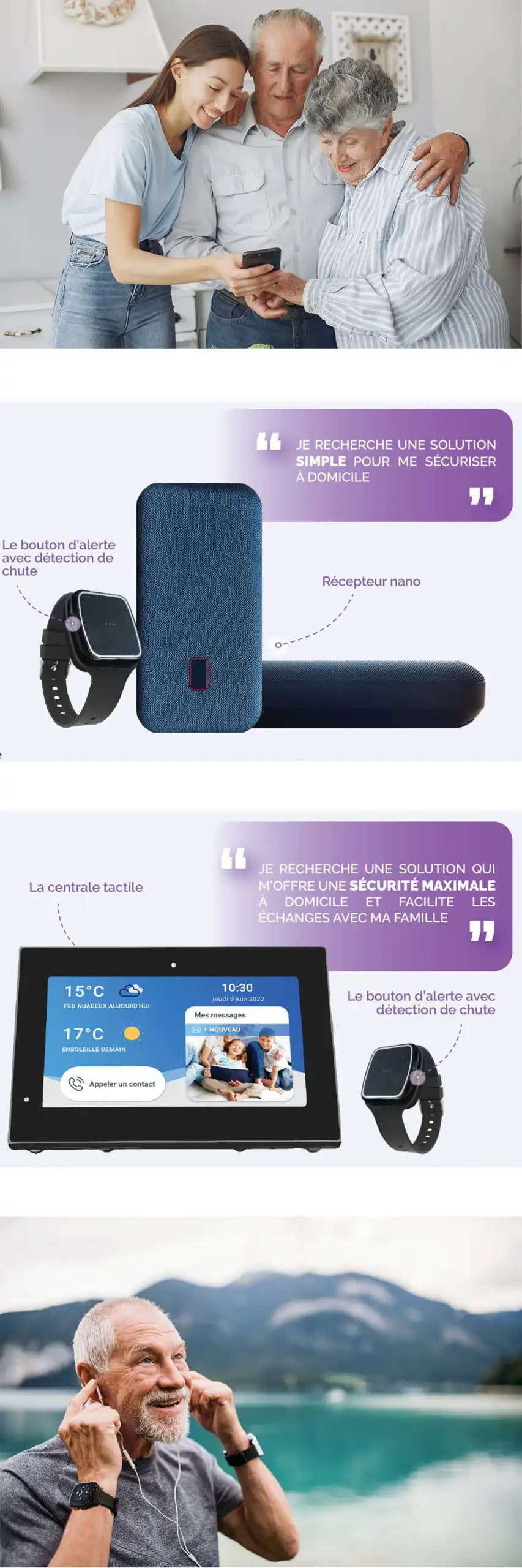 Bracelet de Téléassistance pour Personnes Âgées - La Poste